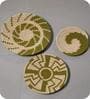 Set Of 3 Olive Green Sabai Grass Forest Whisper Wall Plate