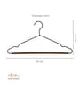 Set of 3 Premium Wood and Metal Shirt Hangers with Wooden Bar, Ergonomic Ends, and Scratch-Resistant Finish