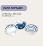 Set of 3 Seashell Ceramic Serving Platters