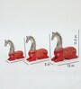 Set of 3 Sitting Horse Home Decor