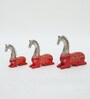 Set of 3 Sitting Horse Home Decor