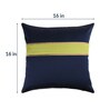 Blue Striped Silk 16 x 16 Inches Cushion Covers (Set of 3)