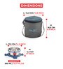 Set of 3 Stainless Steel Lunch Box with Verticle Bag