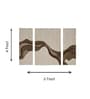 Set Of 3 Tan-Brown High Texture Wool Wall Art