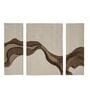 Set Of 3 Tan-Brown High Texture Wool Wall Art