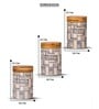 Set of 3 The Pantry Luxe Ceramic and Wooden Jar Containers