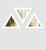 Set of 3 Triangular Shape Mirror in White Colour