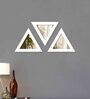 Set of 3 Triangular Shape Mirror in White Colour
