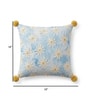 Set of 3 Whimsical Daisy Embroidered Throw Cushion Covers (18x18)