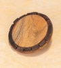 Set of 4 Acacia Wood Coaster with Holder