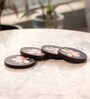 Set of 4 Acacia Wood Coaster with UV Print