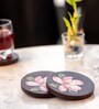 Set of 4 Acacia Wood Coaster with UV Print