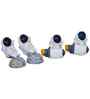 Set of 4 Astronaut Multicolour Polyresin Showpieces