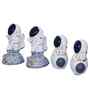 Set of 4 Astronaut Multicolour Polyresin Showpieces