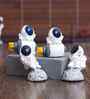 Set of 4 Astronaut Multicolour Polyresin Showpieces