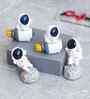 Set of 4 Astronaut Multicolour Polyresin Showpieces