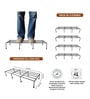 Set Of 4 Black Metal Rectangular Planter Stands