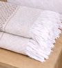 Set Of 4 Beige Cotton Hand Towels