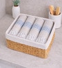 Set Of 4 Blue Cotton Hand Towels