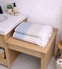 Set Of 4 Blue Cotton Hand Towels