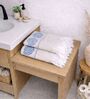 Set Of 4 Blue Cotton Hand Towels