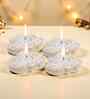 Brown Wood Decorative Tealight Holder Set