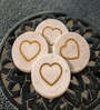 Set of 4 Cupid's Touch Marble Coaster with Golden Inlay