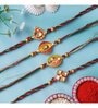 Set of 4 Designer Rakhi & Roli Chawal Pack