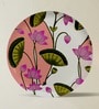 Set of 4 Exotic Paradise Floral Metallic Wall Plates