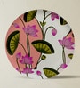 Set of 4 Flamingo Garden Metallic Wall Plates