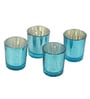 Set of 4 Green Glass Votive