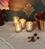 Set of 4 Green Glass Votive