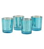 Set of 4 Green Glass Votive