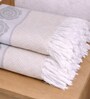 Set Of 4 Grey Cotton Hand Towels