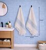 Set Of 4 Grey Cotton Hand Towels