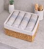 Set Of 4 Grey Cotton Hand Towels