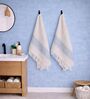 Set Of 4 Grey Cotton Hand Towels