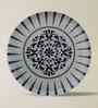 Set of 4 Indigo Starburst Metallic Wall Plates