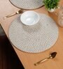 Set of 4 Jute Cotton Solid Pattern Reversible Table Runners