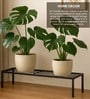 Set Of 4 Black Metal Rectangular Planter Stands