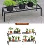 Set Of 4 Black Metal Rectangular Planter Stands