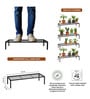 Set Of 4 Black Metal Rectangular Planter Stands