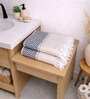 Set Of 4 Navy Blue Cotton Hand Towels