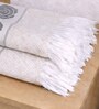 Set Of 4 Navy Blue Cotton Hand Towels
