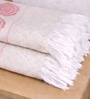 Set Of 4 Pink Cotton Hand Towels