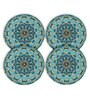 Set of 4 Pure Cotton Geometric Print Digitally Printed Table Runners