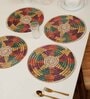 Set of 4 Pure Cotton Geometric Print Digitally Printed Table Runners