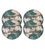 Set of 4 Pure Cotton Solid Pattern Frill All Around Reversible Table Runners