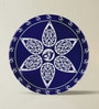 Set of 4 Royal Blue Starburst Metallic Wall Plates