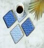 Blue Iron ikat (Set of 4) Coasters